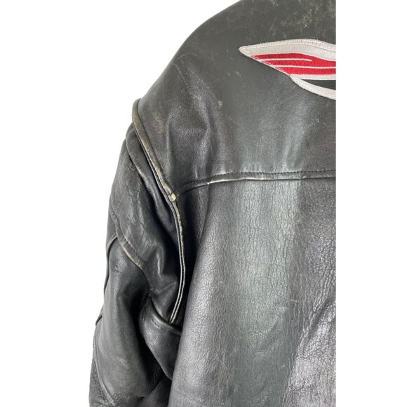 Vulcan Motorcycles Ripples Black Belted Lined Motorcycle Jacket Mens Size Large - Picture 16 of 16